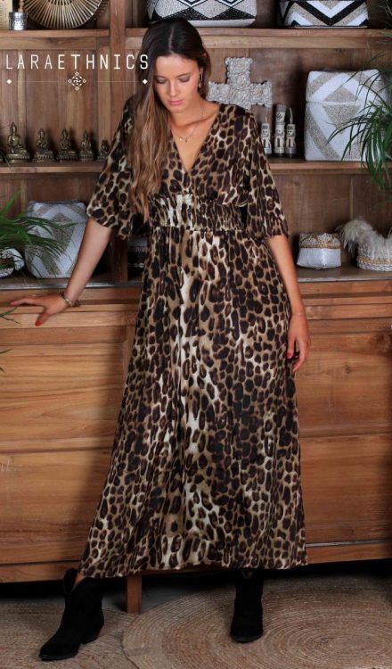 Robe Longue Seraphine Safari Ivoire Tu 3